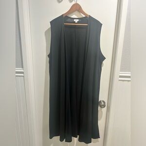 Black long vest